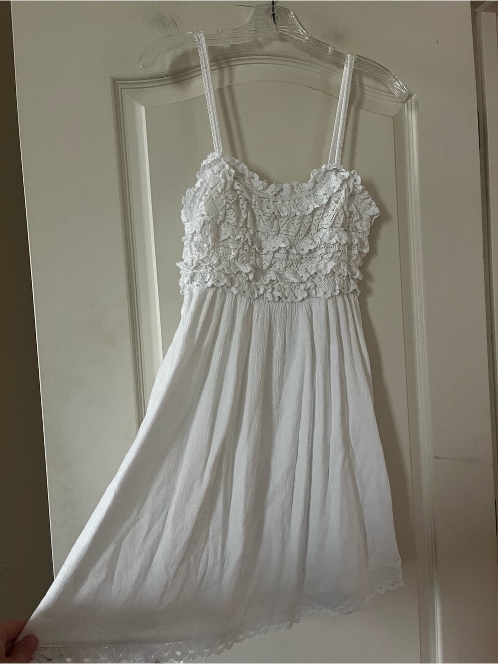 American Eagle Outfitters White Summer Mini Dress Lined Size Small - Picture 2 of 11